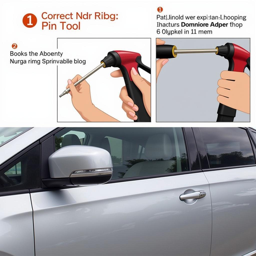 Proper Technique for Using a Car Window Washer Sprayer Adjust Tool