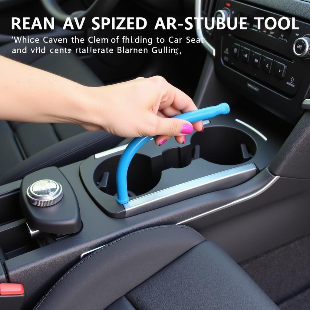 Using a Crevice Tool to Clean Car Interior