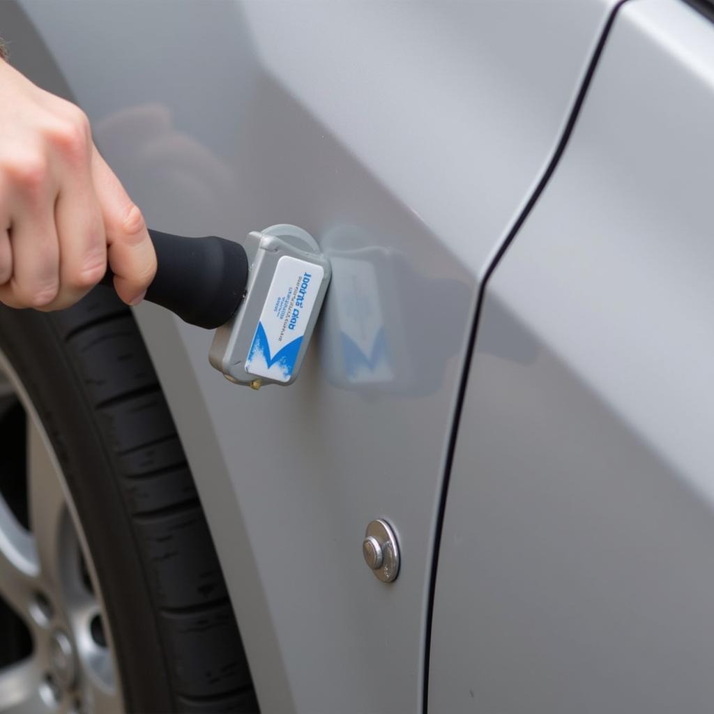 Using a Glue Puller to Repair a Car Dent