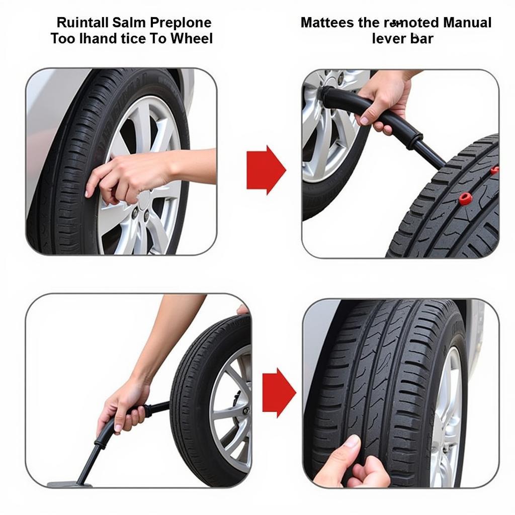 Using a Manual Tire Changer to Demount a Tire