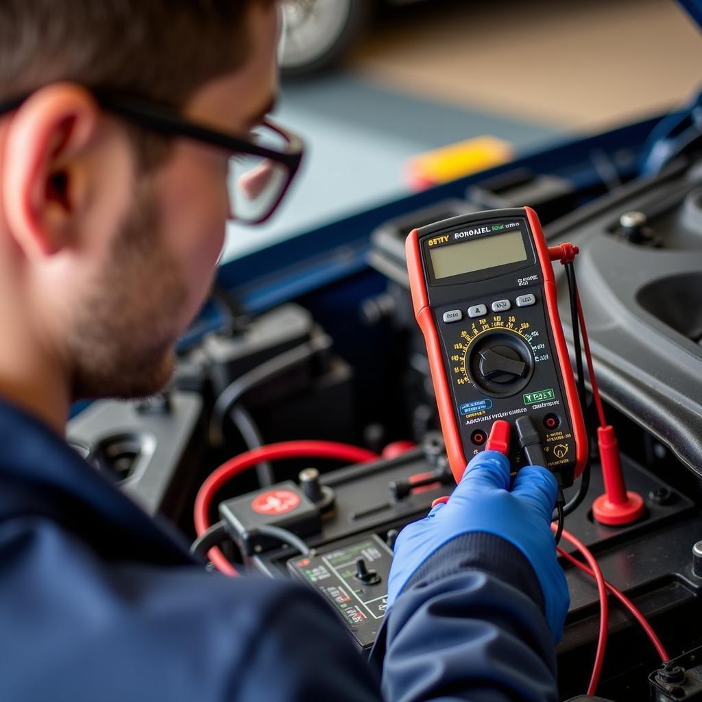 Using a Multimeter to Check Car Battery Voltage