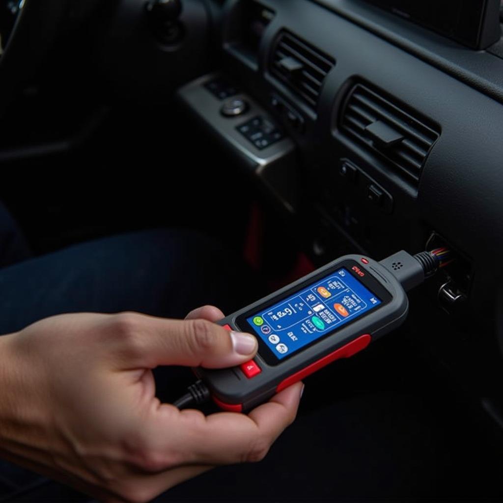 Connecting an OBD2 Scanner to a Car's Diagnostic Port