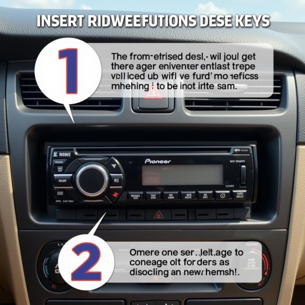 Using Pioneer release keys to remove a car stereo