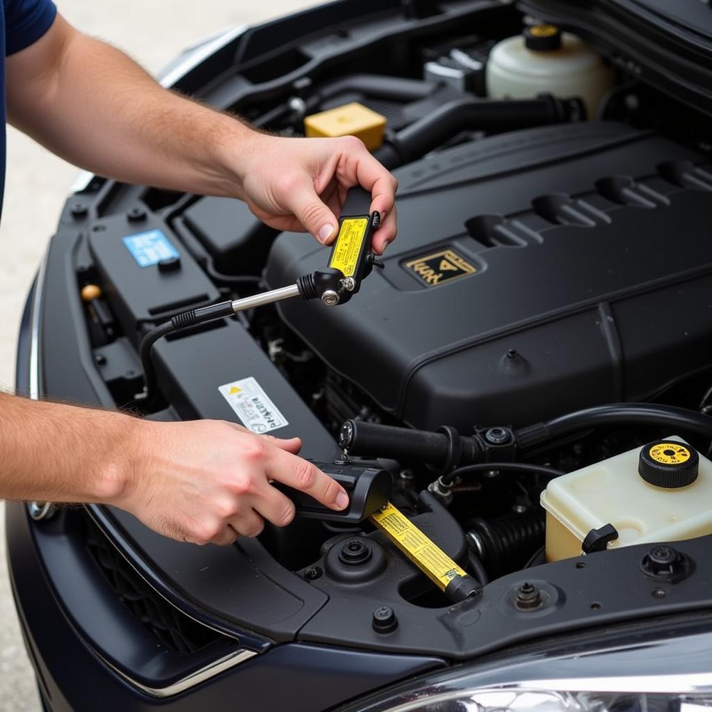 Using a Pressure Tester on a Car Cooling System