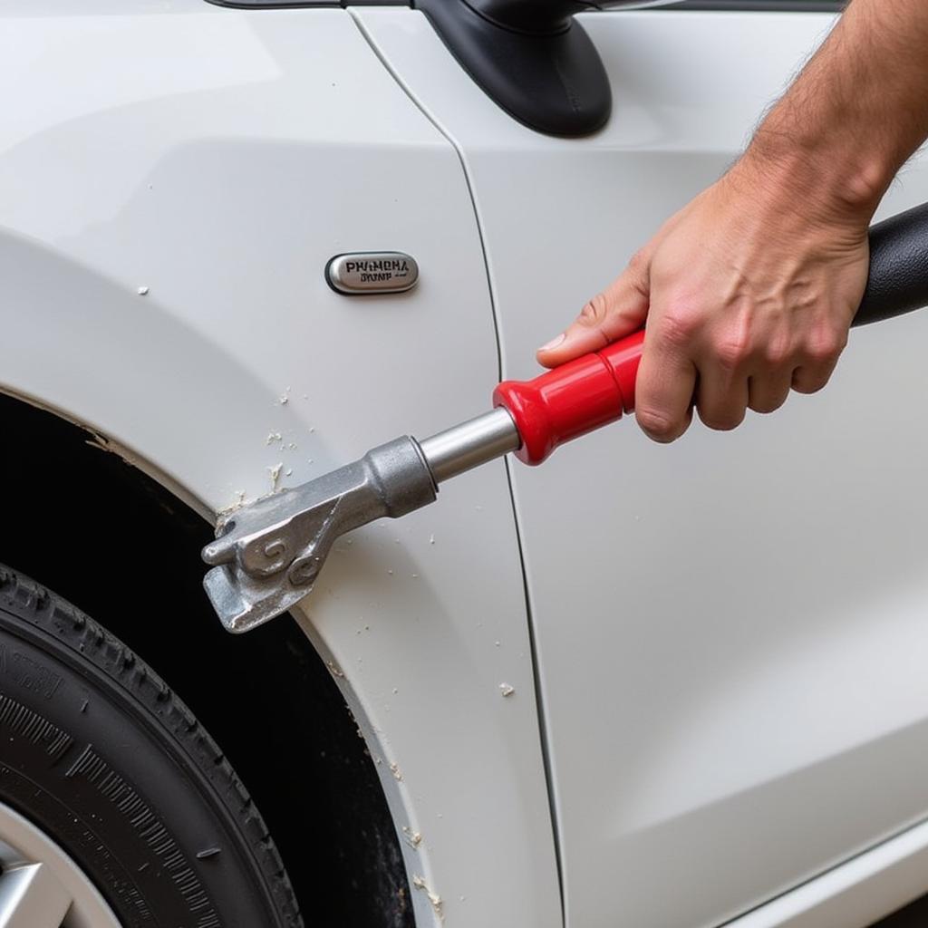 Using a Slide Hammer for Dent Repair