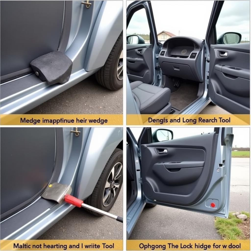 Using Wedge and Long Reach Tool for Car Opening