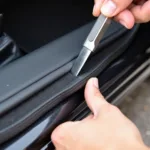 Using a Utility Knife to Cut Car Body Weatherstrip