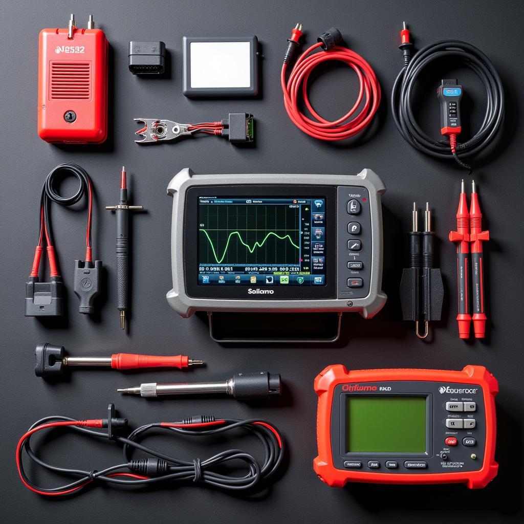 Assortment of Specialized Diagnostic Tools for Modern Cars