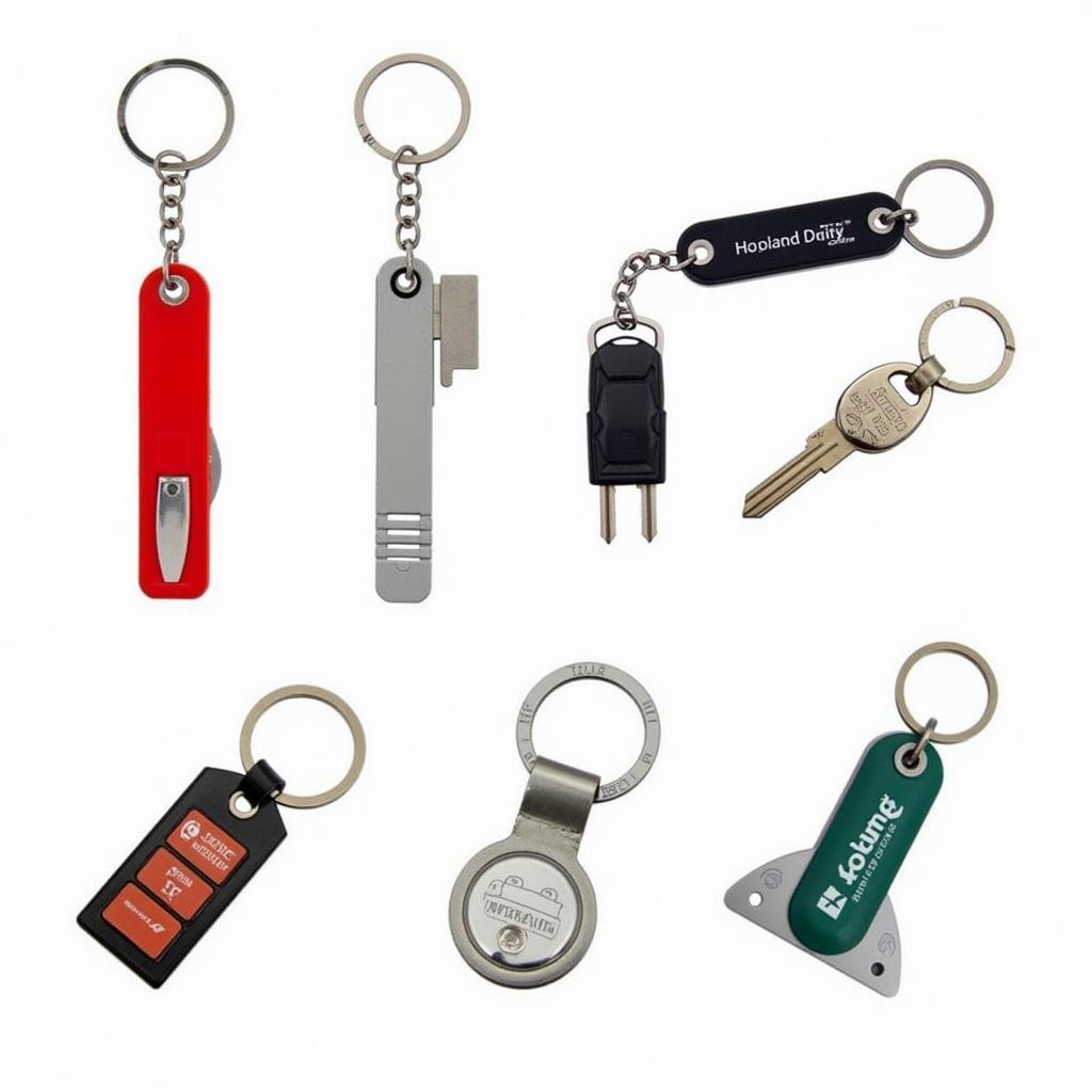 Different types of car escape tool keychains