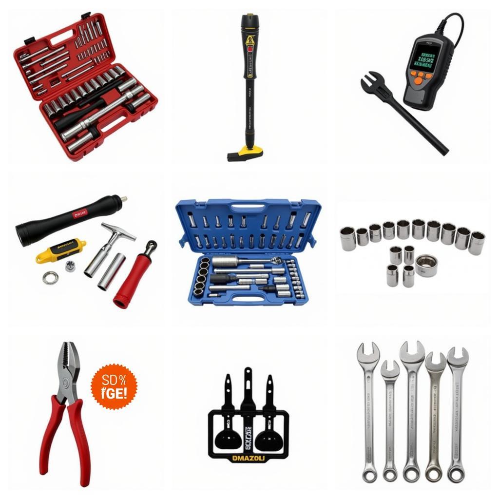 Variety of Car Tools with Coupon Banners