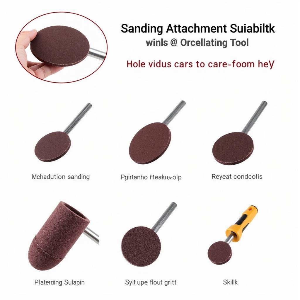 Various Sanding Attachments for Oscillating Tool