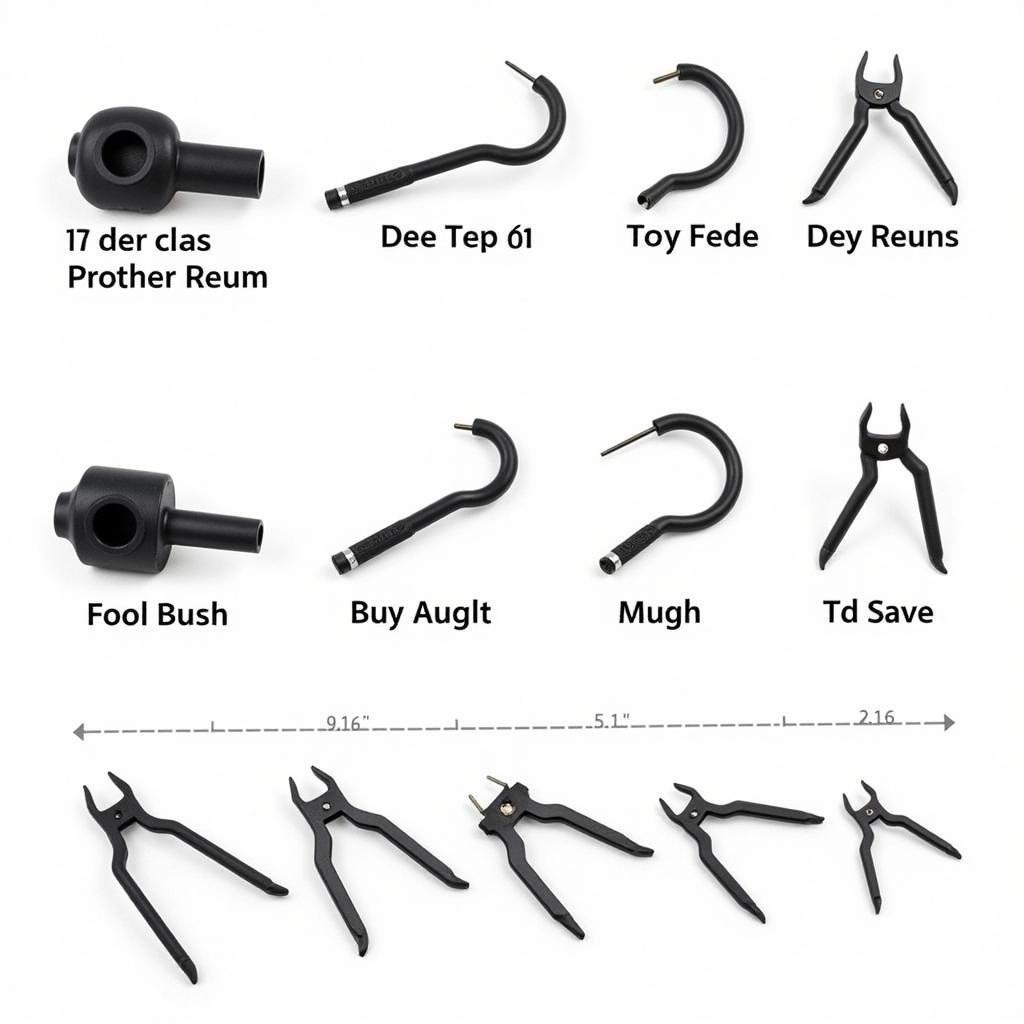 Various Sizes of Car Bush Removal Tools