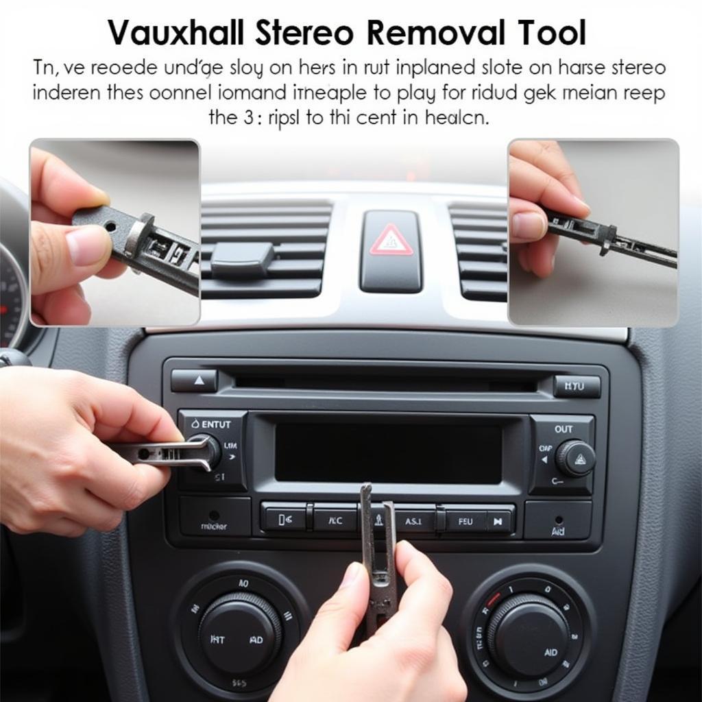 Vauxhall Stereo Removal Tool in Action