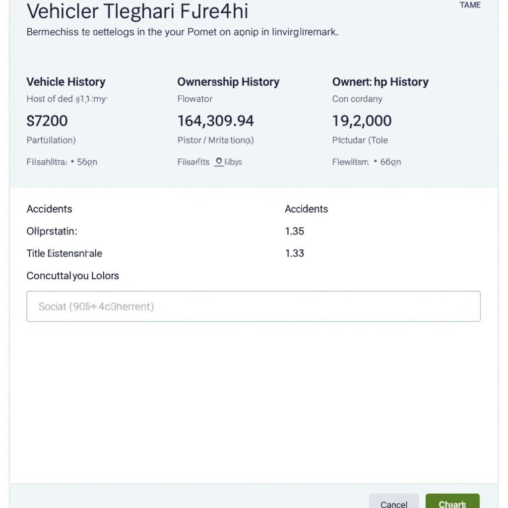 Sample Vehicle History Report