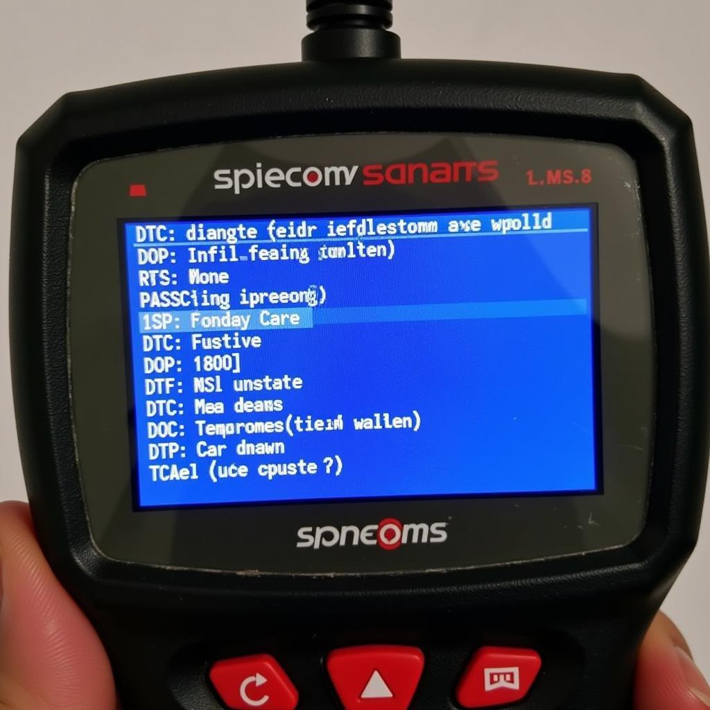 Vgate VS890S OBD2 Scanner Displaying Diagnostic Trouble Codes