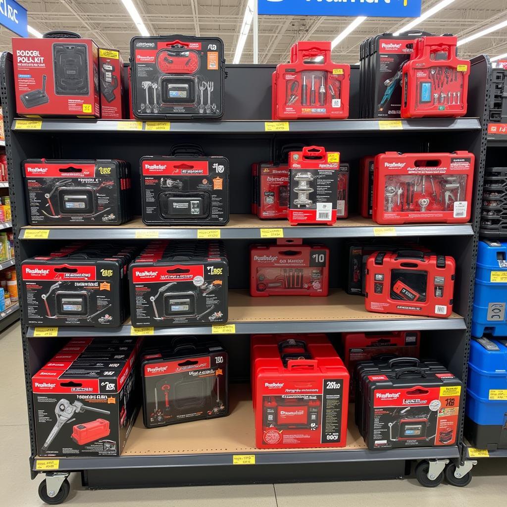 Car Tool Kit Display at Walmart