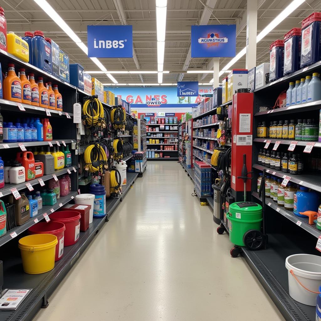 Wash Car Tools Display at Lowes