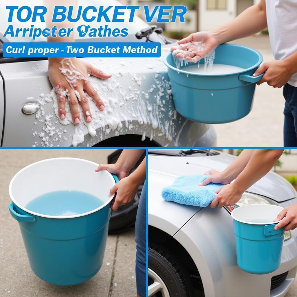 Washing Car with Two Buckets Method