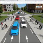 Web-based simulation environment for self-driving car testing