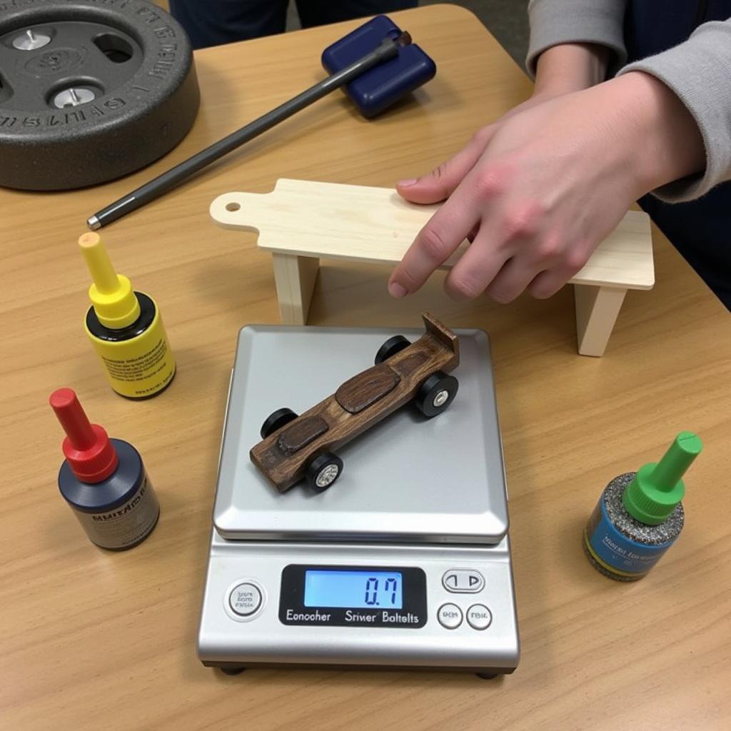 Weighing a Pinewood Derby Car