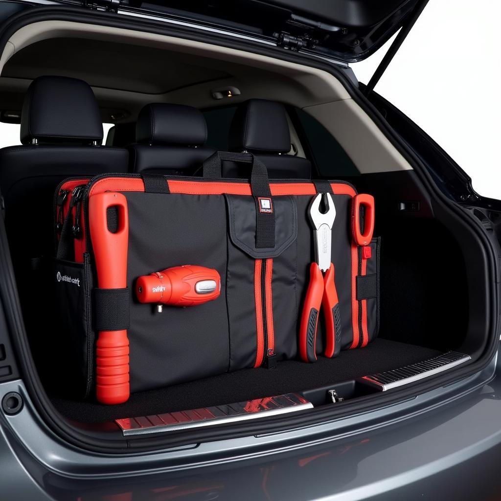 Well-Organized Swift Car Tool Kit in a Car Trunk