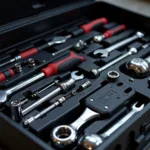 Organized Toolbox with Specialty Car Repair Tools