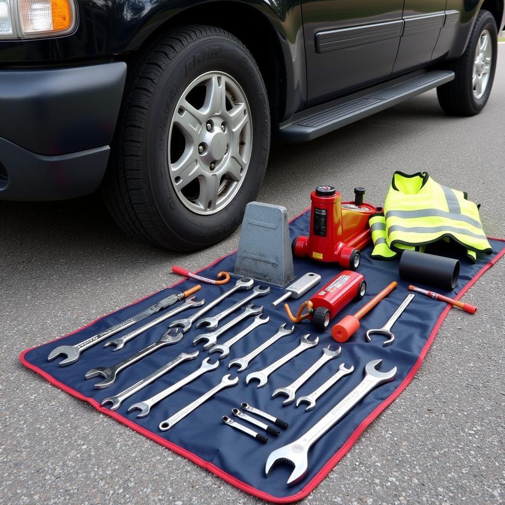 Essential Wrench Kit Tools for Roadside Tire Change