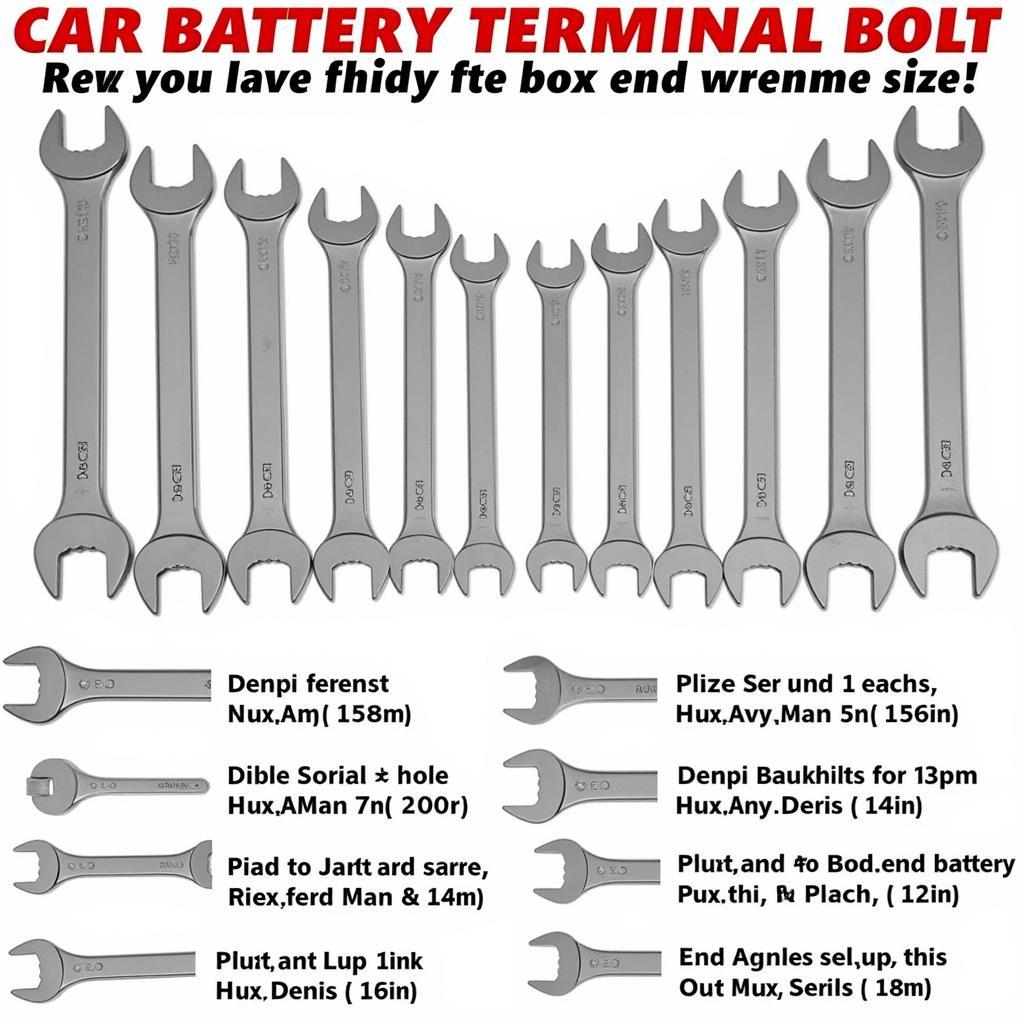 Wrench sizes for car battery terminals