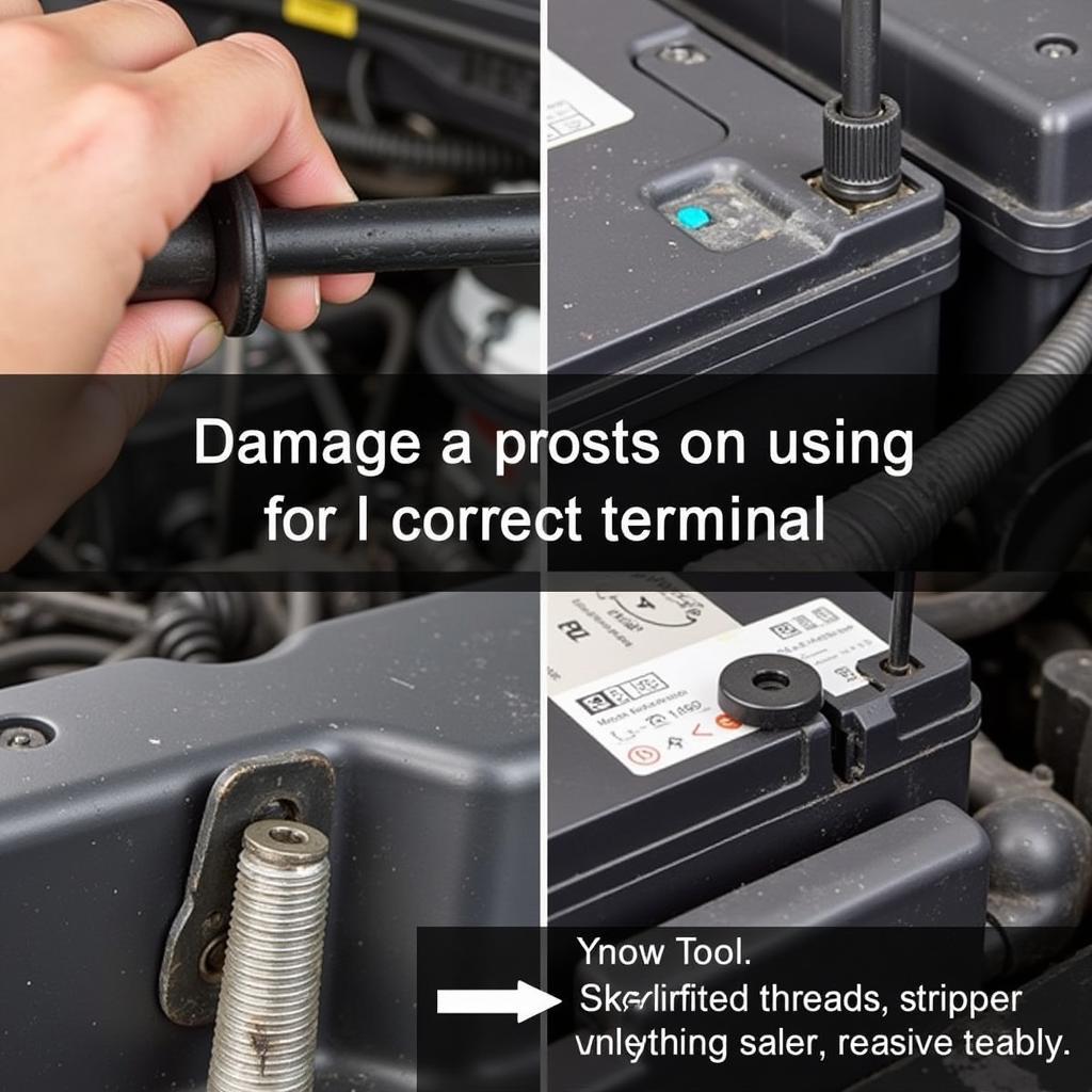 Damage Caused by Using Wrong Tools on a Car Battery