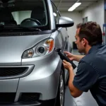 2008 Smart Car Headlight Aiming Tool at Dealership