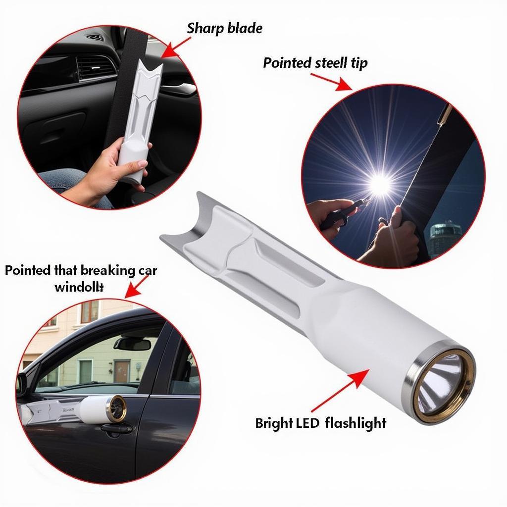 3-in-1 Emergency Car Tool Functions