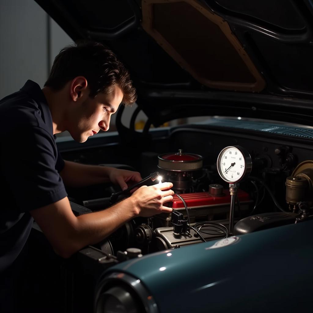 Specialized Car Tools: Timing Light and Dwell Meter from the 1960s