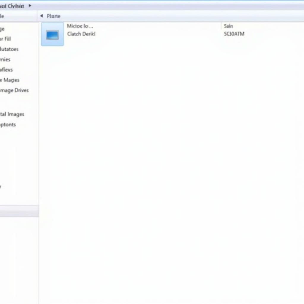 Accessing the contents of a mounted MDF file through File Explorer.