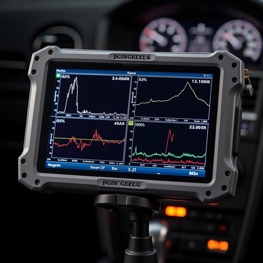 An advanced car scanner tool displaying live data from a vehicle's sensors.