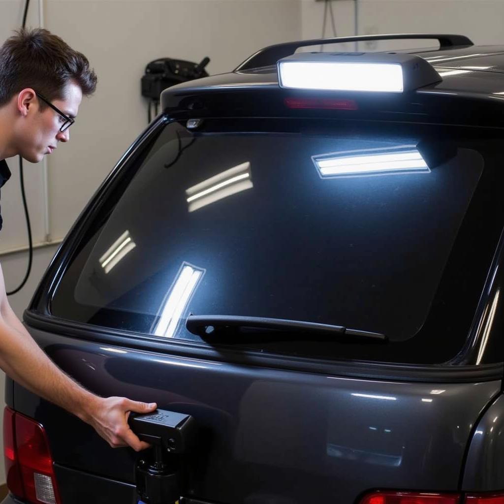 Using a Heat Lamp for Professional Window Tinting