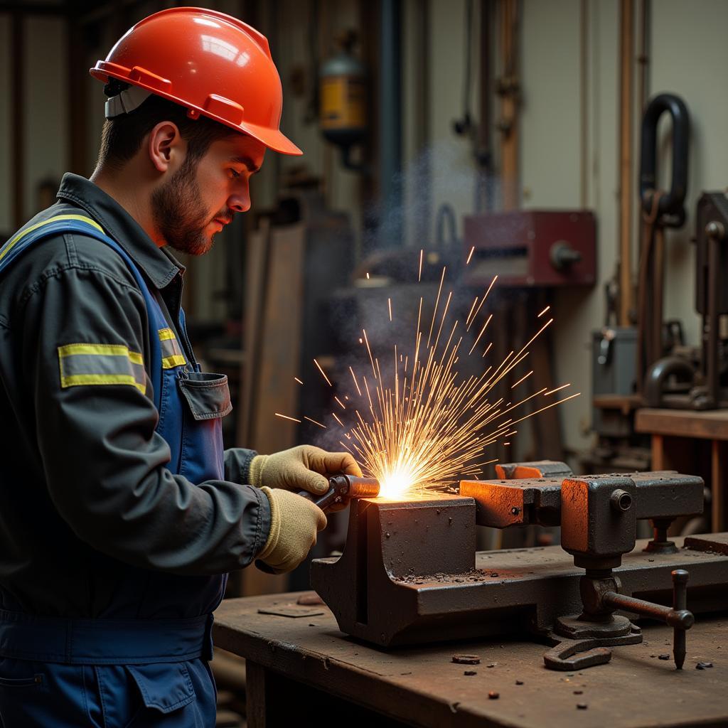 Advanced Repair of Forcible Entry Tools in a Workshop