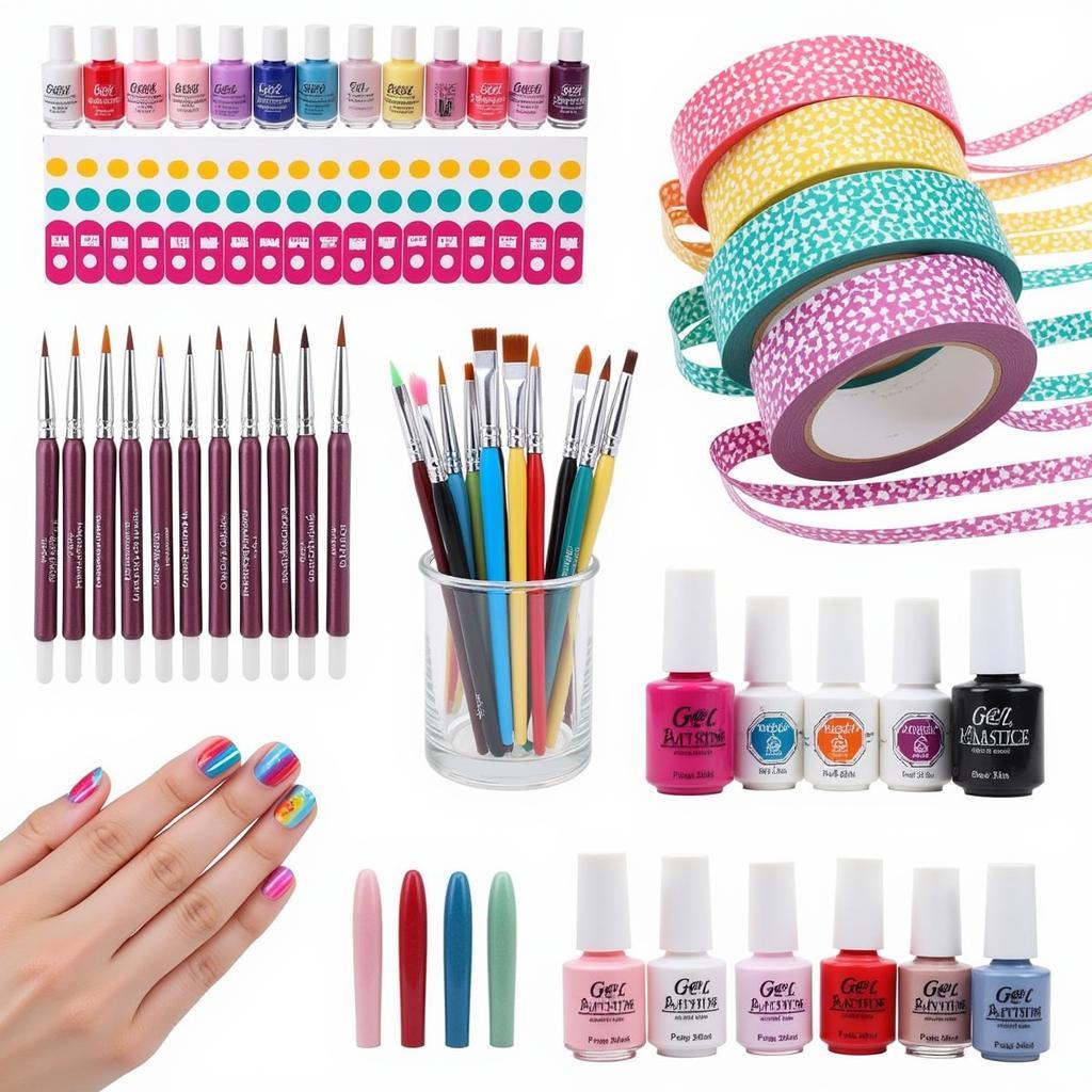 Advanced Nail Art Tools and Materials: Dotting Tools, Striping Tape, Brushes, Acrylics, Gels