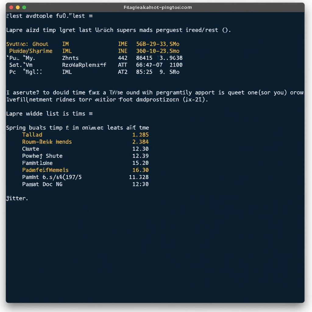 Analyzing Ping Results