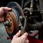 Adjusting an antique car drum brake tool