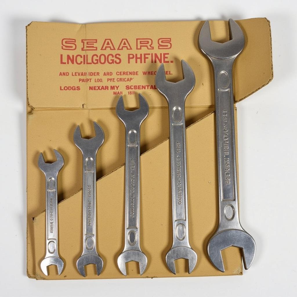 Antique Sears Wrench Set in Original Packaging