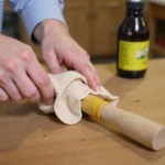 Applying Linseed Oil to Garden Tool Handle