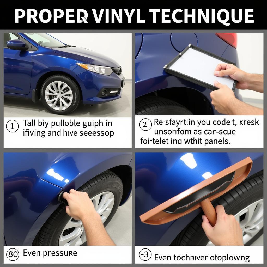 Applying Vinyl Wrap with Squeegee