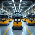 Automated Guided Vehicles (AGVs) on a Car Assembly Line