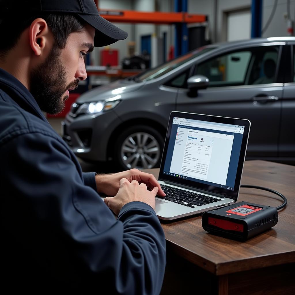 Automotive Technician using Miranda Tools