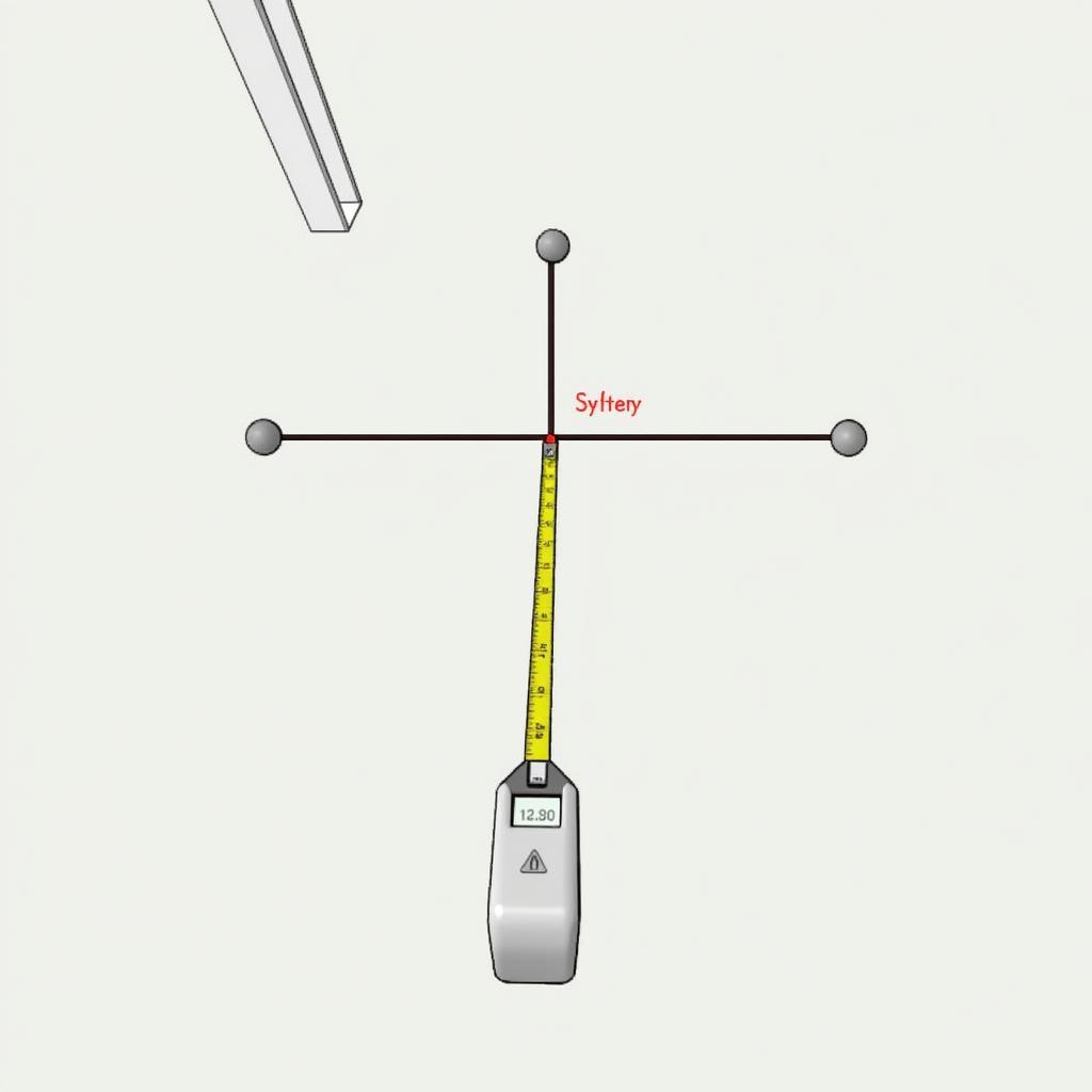 Using the Tape Measure tool in SketchUp to measure distance between two points