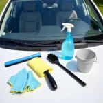 Essential car window cleaning tools kit