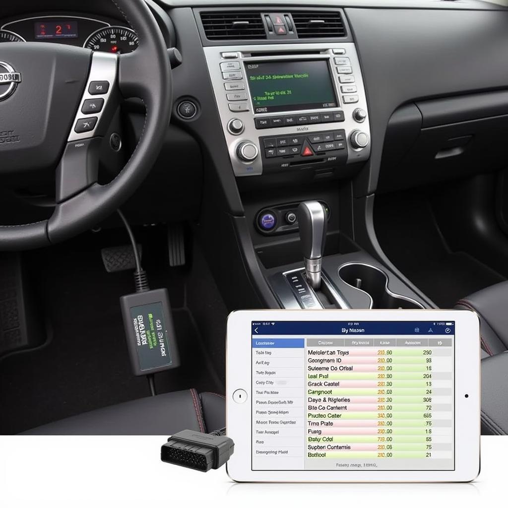 Bluetooth OBD2 Adapter Connected to a 2010 Nissan