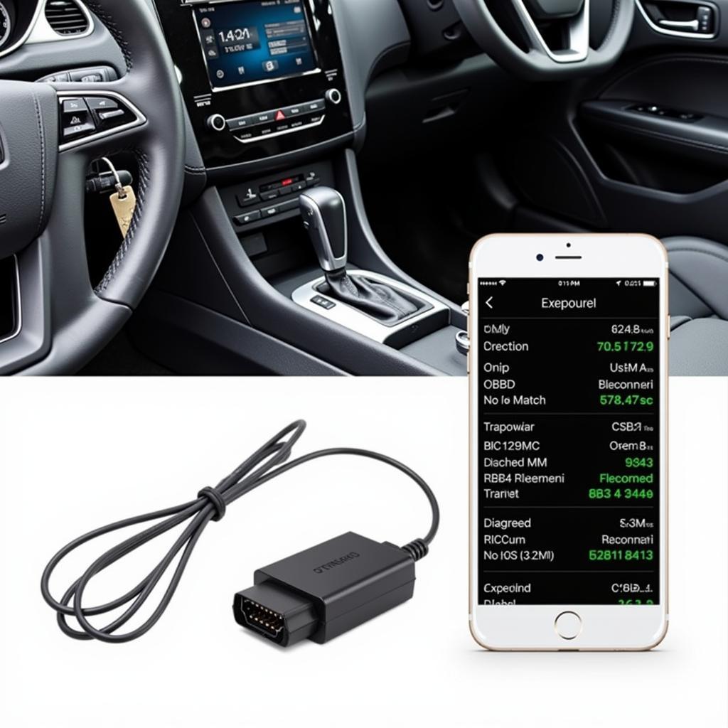 Bluetooth OBD2 Scanner Connected to Car