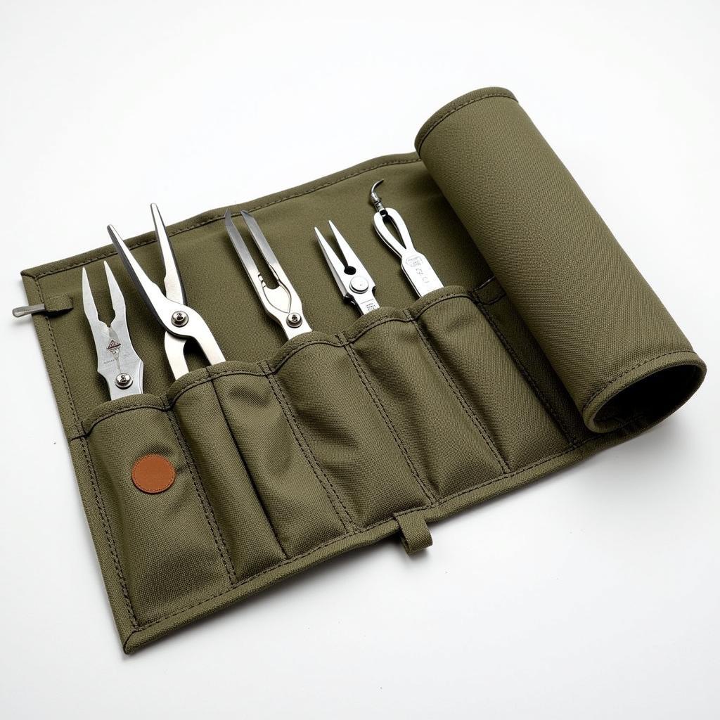 Bonsai Tools Stored in a Tool Roll