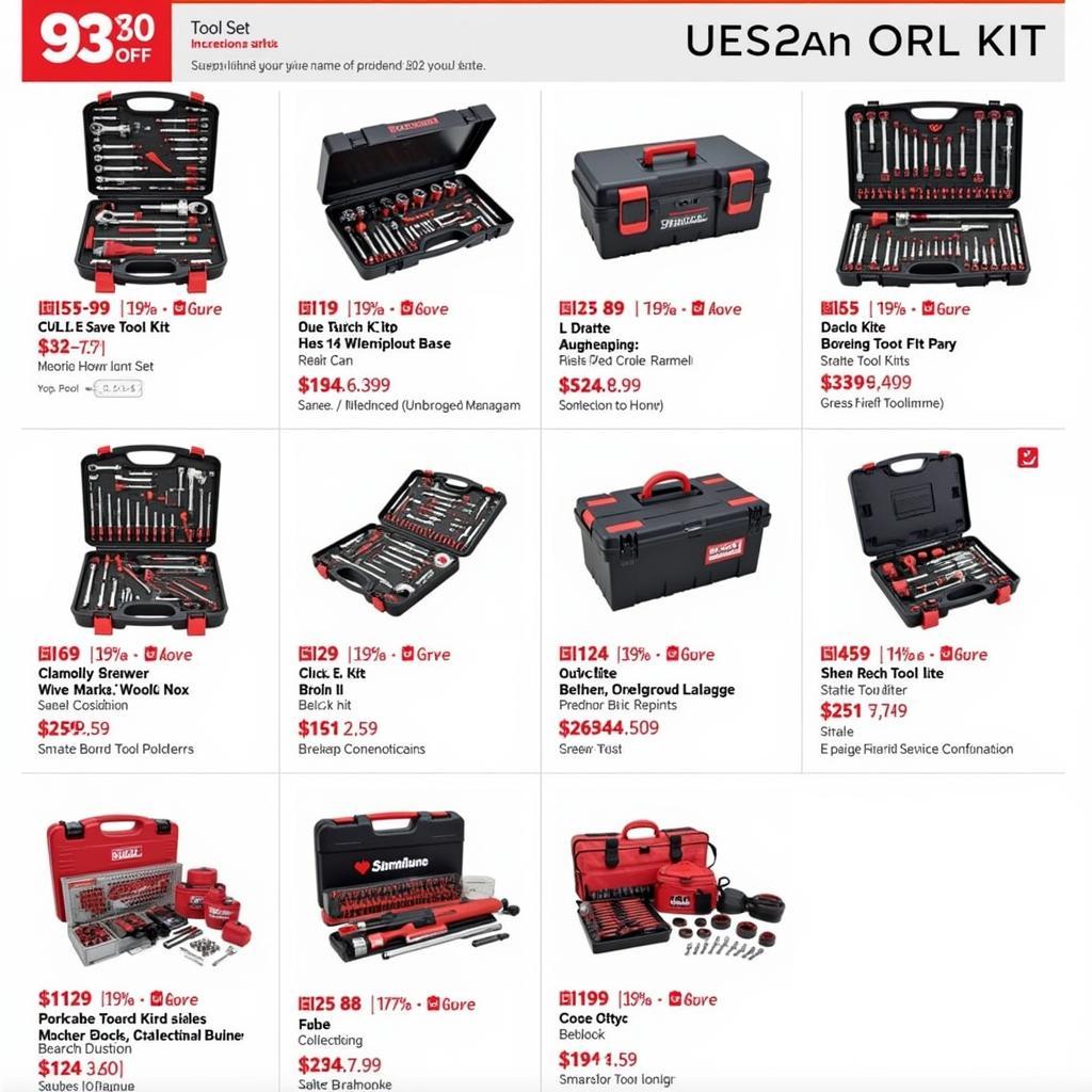 Canadian Tire Car Tool Kit Selection